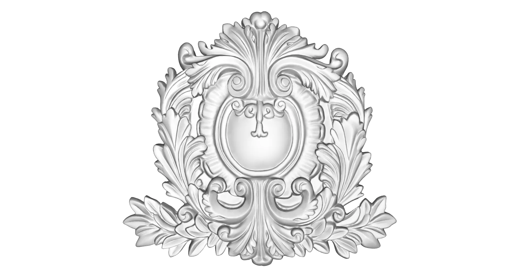 Cu model - Ornament din poliuretan W875 - 27.5x30x2.5 cm