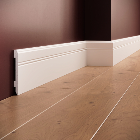 Profile interior MANAVI - Plinta decorativa din polimer rigid S11 - 10.8x1.1x200 cm