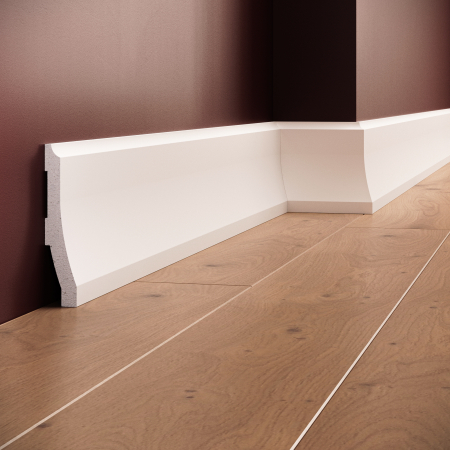 Profile interior MANAVI - Plinta decorativa din polimer rigid S21 - 12x2.5x200 cm