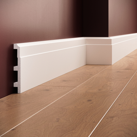 Profile interior MANAVI - Plinta decorativa din polimer rigid S22 - 12x1.8x200 cm