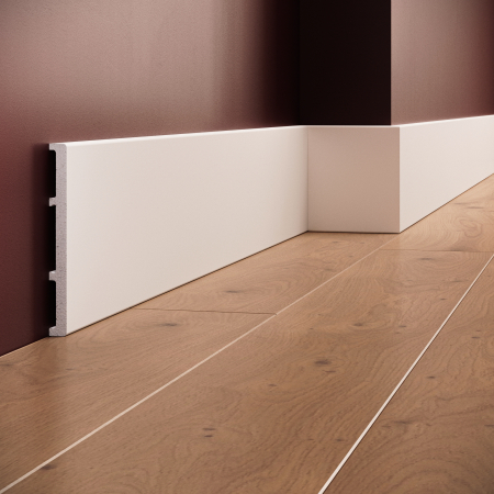 Profile interior MANAVI - Plinta decorativa din polimer rigid S23 - 13x1.2x200 cm