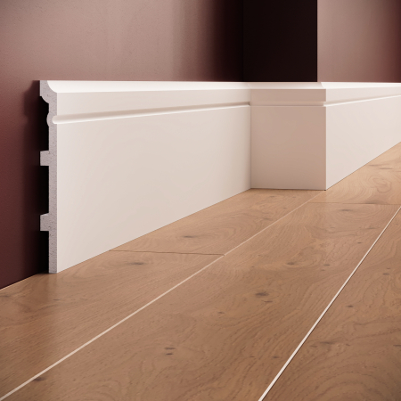 Profile interior MANAVI - Plinta decorativa din polimer rigid S25 - 16x1.5x200 cm