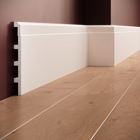 Profile interior MANAVI - Plinta decorativa din polimer rigid S26 - 17.5x1.8x200 cm