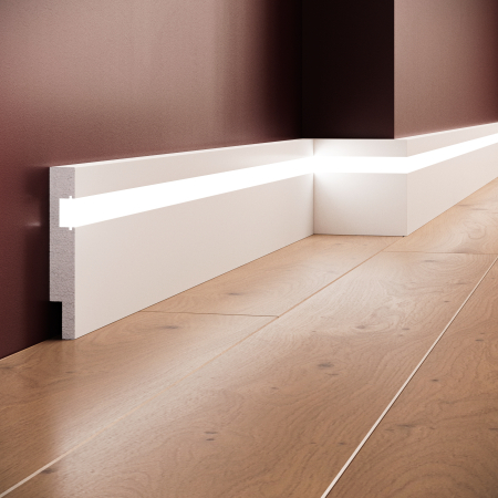 Profile interior MANAVI - Plinta decorativa din polimer rigid S29 - 11.5x1.8x240 cm