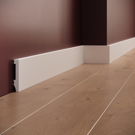 Plinte - Plinta decorativa din polimer rigid S33 - 8x1.5x200 cm