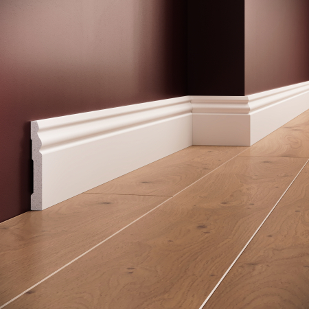 Profile interior MANAVI - Plinta decorativa din polimer rigid S6 - 9.6x1.3x200 cm