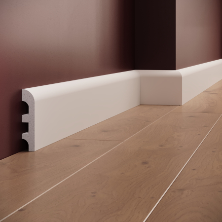 Profile interior MANAVI - Plinta decorativa din polimer rigid S7 - 9.8x1.9x200 cm