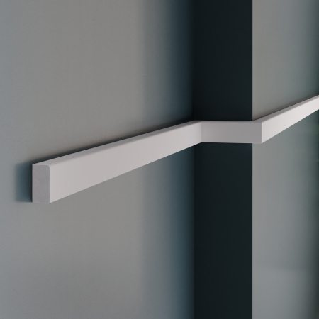 Brauri - Profil de capat panou riflaj decorativ din polimer rigid M3 (EDGE) - 2.5x1.4x200 cm