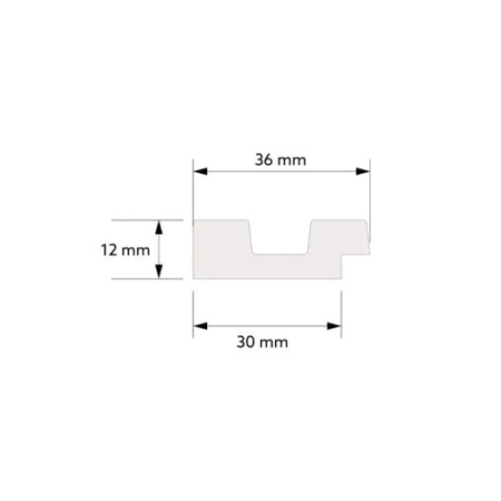 Profil dreapta riflaj decorativ, Moon R, 3.6x1.2x290 cm [1]