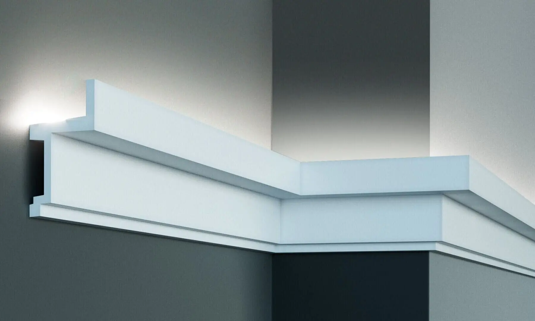 Profile banda LED - Profil pentru banda LED din poliuretan KF705 - 11.1x6x200 cm