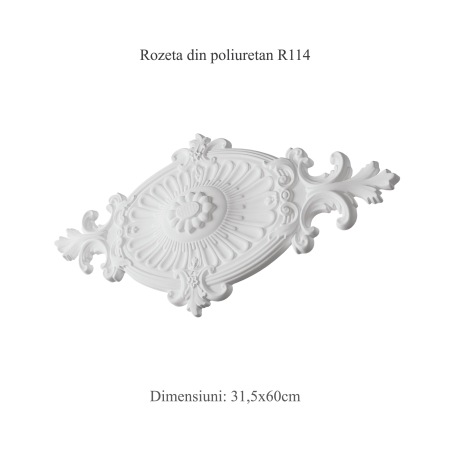 Rozeta decorativa din poliuretan R114 - 31.5x4.5x60 cm [1]