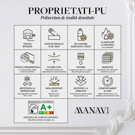 Rozeta decorativa din poliuretan R134 - diametru 40 cm [4]