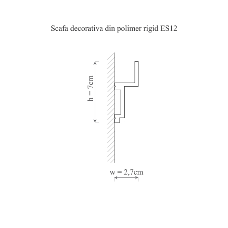 Scafa decorativa din polimer rigid ES12 - 7x2.7x200 cm [2]