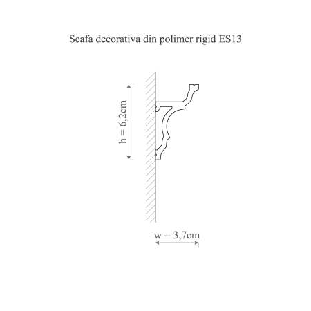 Scafa decorativa din polimer rigid ES13 - 6.2x3.7x200 cm [2]