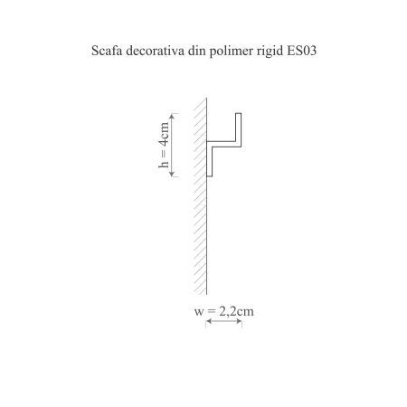 Scafa decorativa din polimer rigid ES3 - 4x2.2x200 cm [2]
