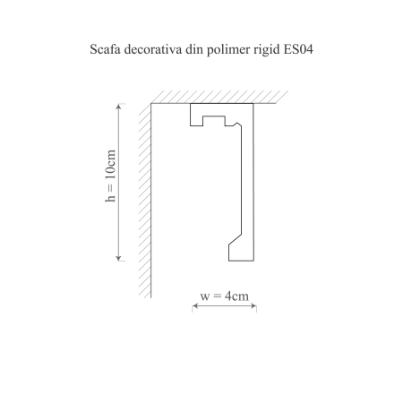 Scafa decorativa din polimer rigid ES4 - 10x4x200 cm [2]