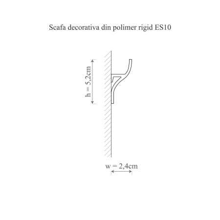Scafa decorativa din poliuretan flexibil ES10F - 5.2x2.4x200 cm [2]