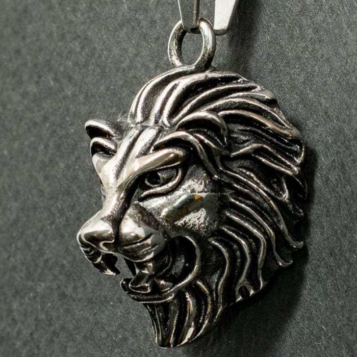 Medalion Stainless Steel - 3D Lion Head [3]