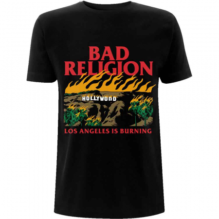 BAD RELIGION - Bad Religion Unisex Tricou: Burning Black (Small)