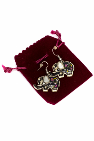 Cercei - Cercei din Zamac - Elefant vesel