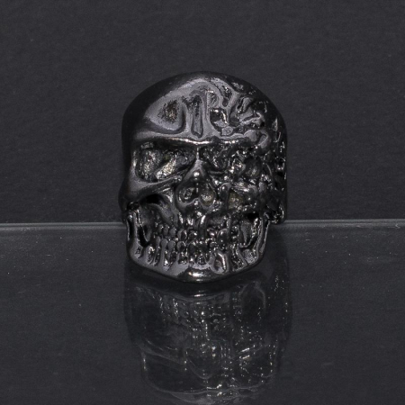 Inel metalic - Burned Skull Black [0]