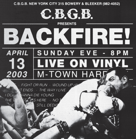 Hardcore - LP BACKFIRE! - LIVE AT CBGB (SPLATTER VINYL)