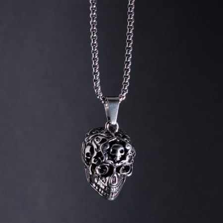 Medalion Stainless Steel - Alien Skull [2]