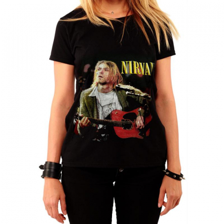 Tricou Femei Nirvana - Kurt chitara [0]