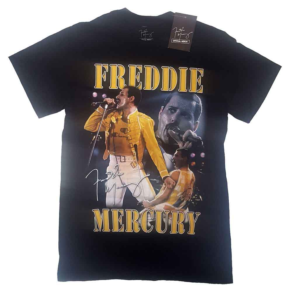 Rock Off Maglietta Ufficiale Freddie Mercury Live Homage - T-Shirt Unisex In Cotone (Small)