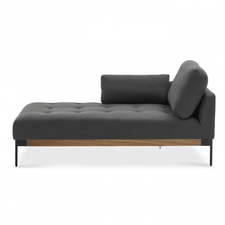 Canapele - Canapea pe colț din catifea neagră „Velvet Elegance”