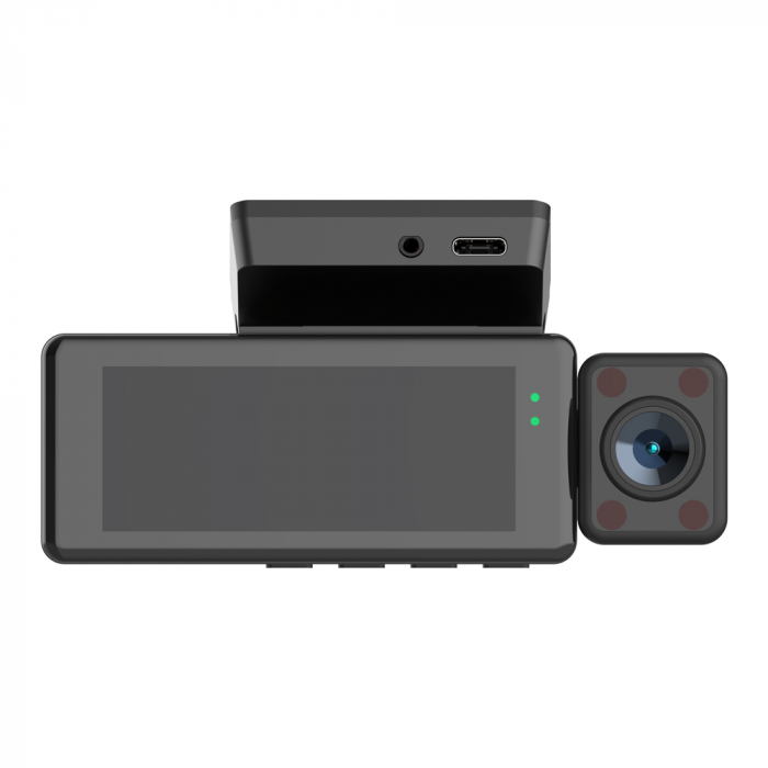 Camera Auto De Bord Tripla Mapajoy DRIVE-SAFE, 2K Full HD, GPS inclus, Wi-Fi, Unghi vizual larg 170°, Vedere nocturna, Inregistrare in bucla, Senzor-G coliziune, Camera marsarier,  Card SD 32GB cadou [5]