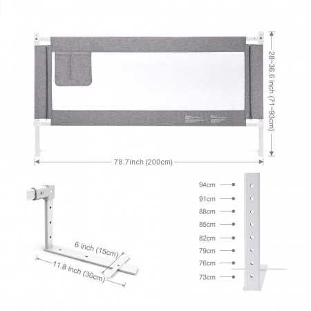 Bariera protectie pat 150 cm cu inaltime ajustabila [1]