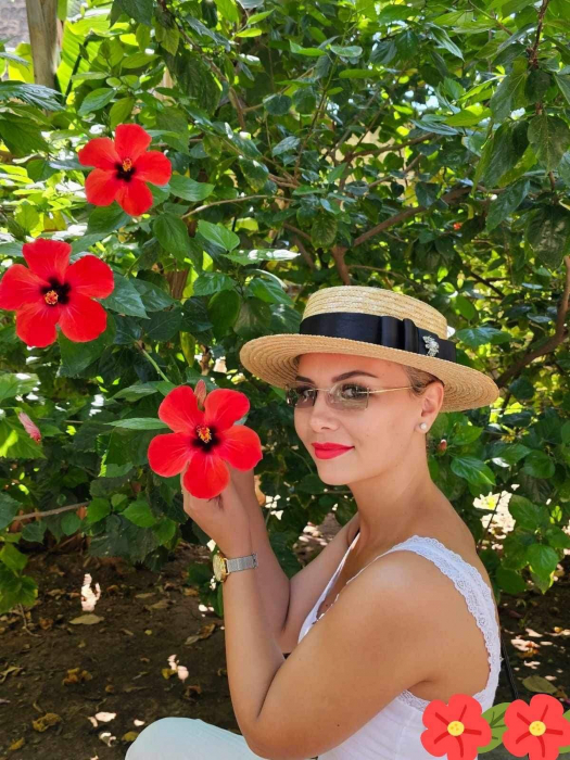 Canotiera Handmade din paie cu bentita detasabila si accesoriu la alegere [14]