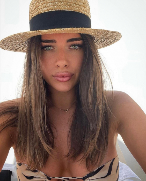 Canotiera din paie Handmade cu bentita si lant detasabil [19]