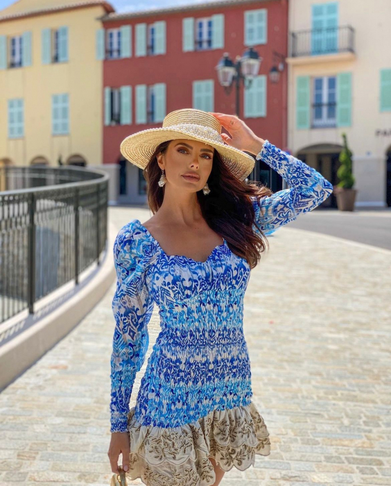 Palarie de Soare Handmade din paie cu Perle Luxury si bentita cu perle [19]