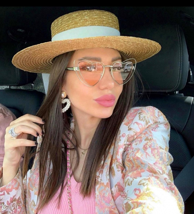 Palarie de Soare Handmade din paie cu Bor Lat si bentita detasabila [19]