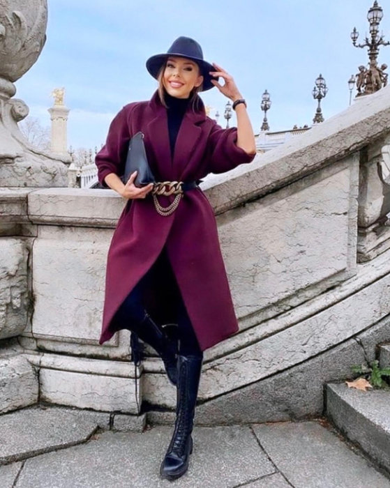 Palarie Neagra Handmade cu bentita detasabila si accesoriu la alegere [26]
