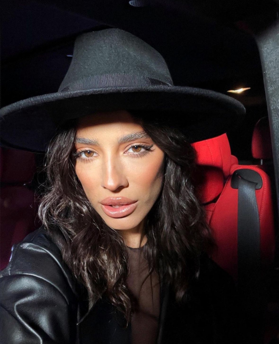 Palarie Neagra Handmade cu lant auriu sau argintiu detasabil [5]