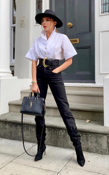 Palarie Neagra Handmade cu bentita detasabila la alegere si accesoriu [14]