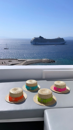 Canotiera Handmade din paie si bentita colorata detasabila la alegere [26]