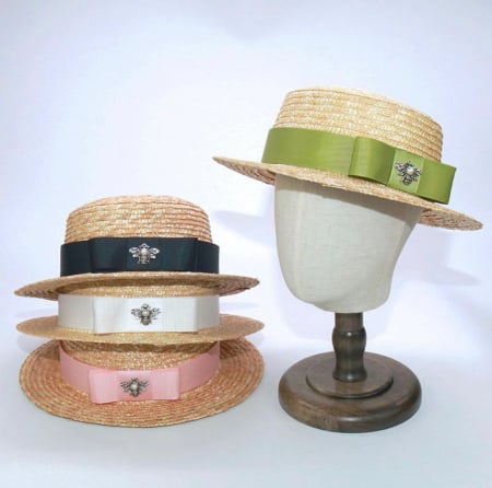 Canotiera Handmade din paie si bentita detasabila si brosa la alegere [10]