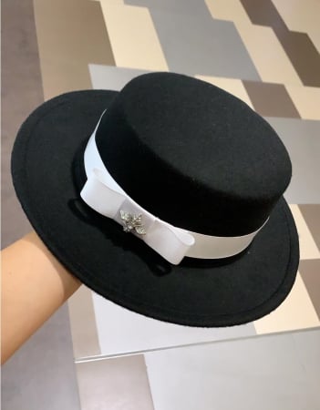 Palarii Dama - Canotiera Neagra Handmade cu bentita detasabila