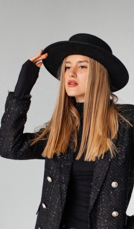 Canotiera Neagra Handmade cu bentita detasabila cu perle [22]
