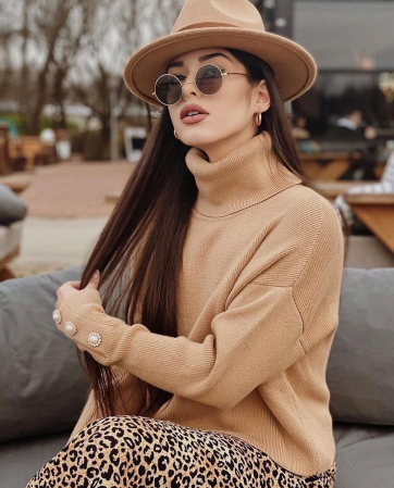 Palarie Bej Handmade cu bentita detasabila la alegere [26]