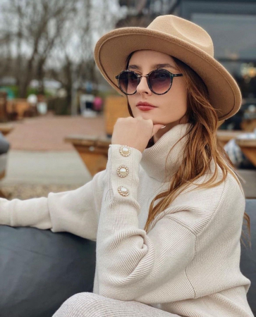 Palarie Bej Handmade cu bentita detasabila la alegere [25]