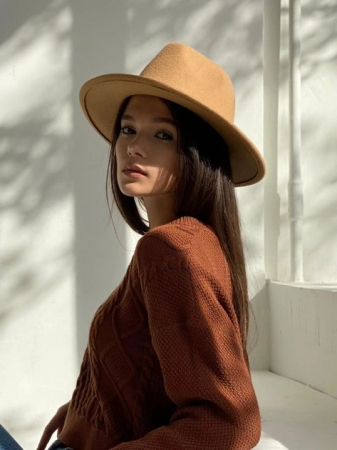 Palarie Bej Handmade cu bentita detasabila la alegere [28]