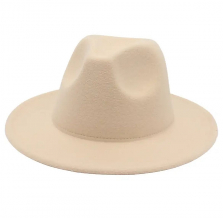 Palarie Crem Handmade cu bentita cu perle detasabila [5]