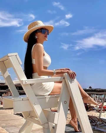 Palarie de Soare Handmade din paie cu Perle Luxury si bentita cu perle [29]