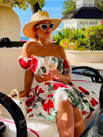 Palarie de Soare Handmade din paie cu Perle pe bor si pe bentita [21]