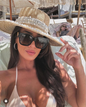 Palarie de Soare Handmade din paie cu Perle pe bor si pe bentita [23]